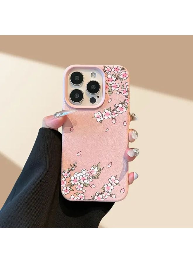 Black Textured Crystal Phone Case For IPhone 14 Pro Max Anti Drop Lychee Pattern Cover - Image 5